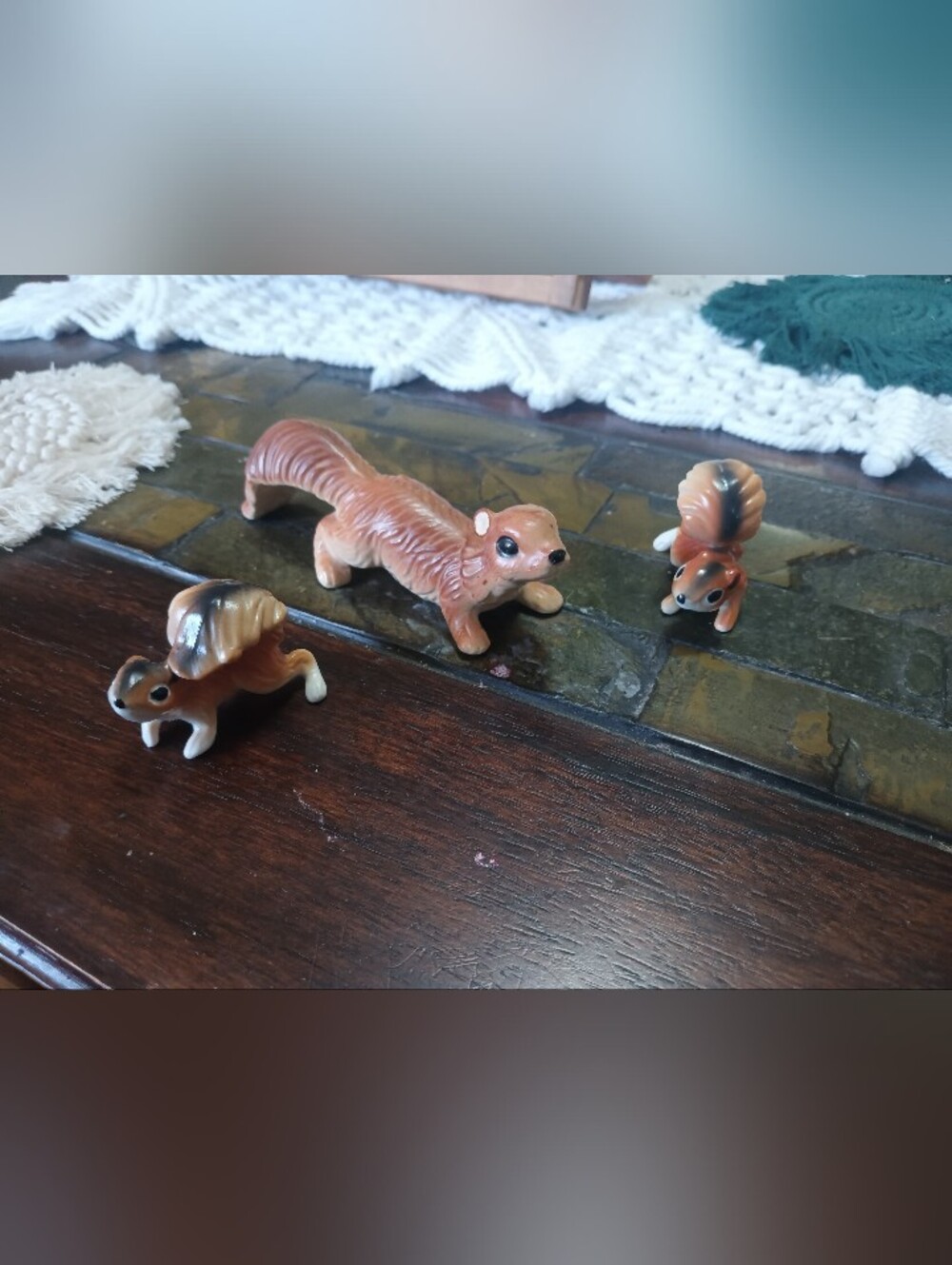 Vintage Japan Squirrel Family Figurines